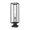 Z-Lite Dunbroch 1 Light Outdoor Pier Mounted Fixture, Black & Clear 584PHBS-SQPM-BK - alternate 4
